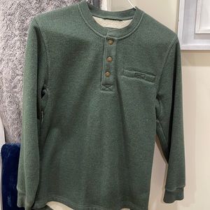 LL BEAN fleece lined Henley